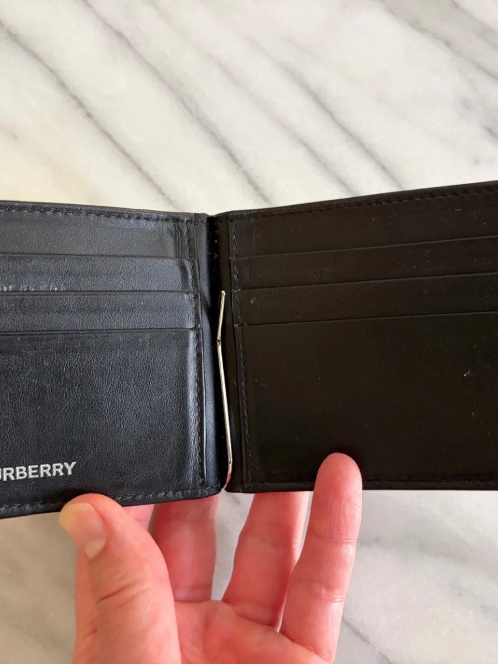 Authentic Vintage Burberry Archive Check Money Clip Wallet – Leather Bifold